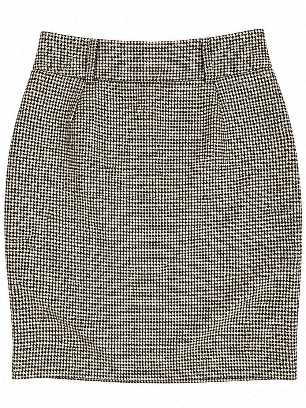 Vintage Breeches 1990s Houndstooth Black and White Pencil Skirt